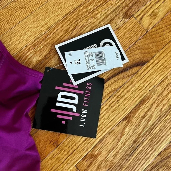 Raspberry rose colored one piece workout romper - Picture 3 of 4